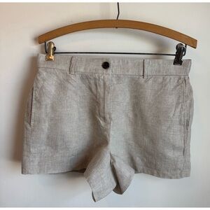 J. Crew Harbor 100% linen shorts, flax, size small